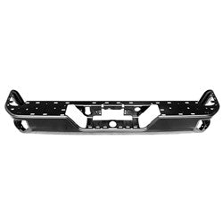 2020 - 2024 CHEVROLET SILVERADO 2500 / 3500 BUMPER FACE BAR REAR STEEL CHROME WITH BLIND SPOTS/ PARK ASSIST SENSOR/ SINGLE EXHAUST GM1102575