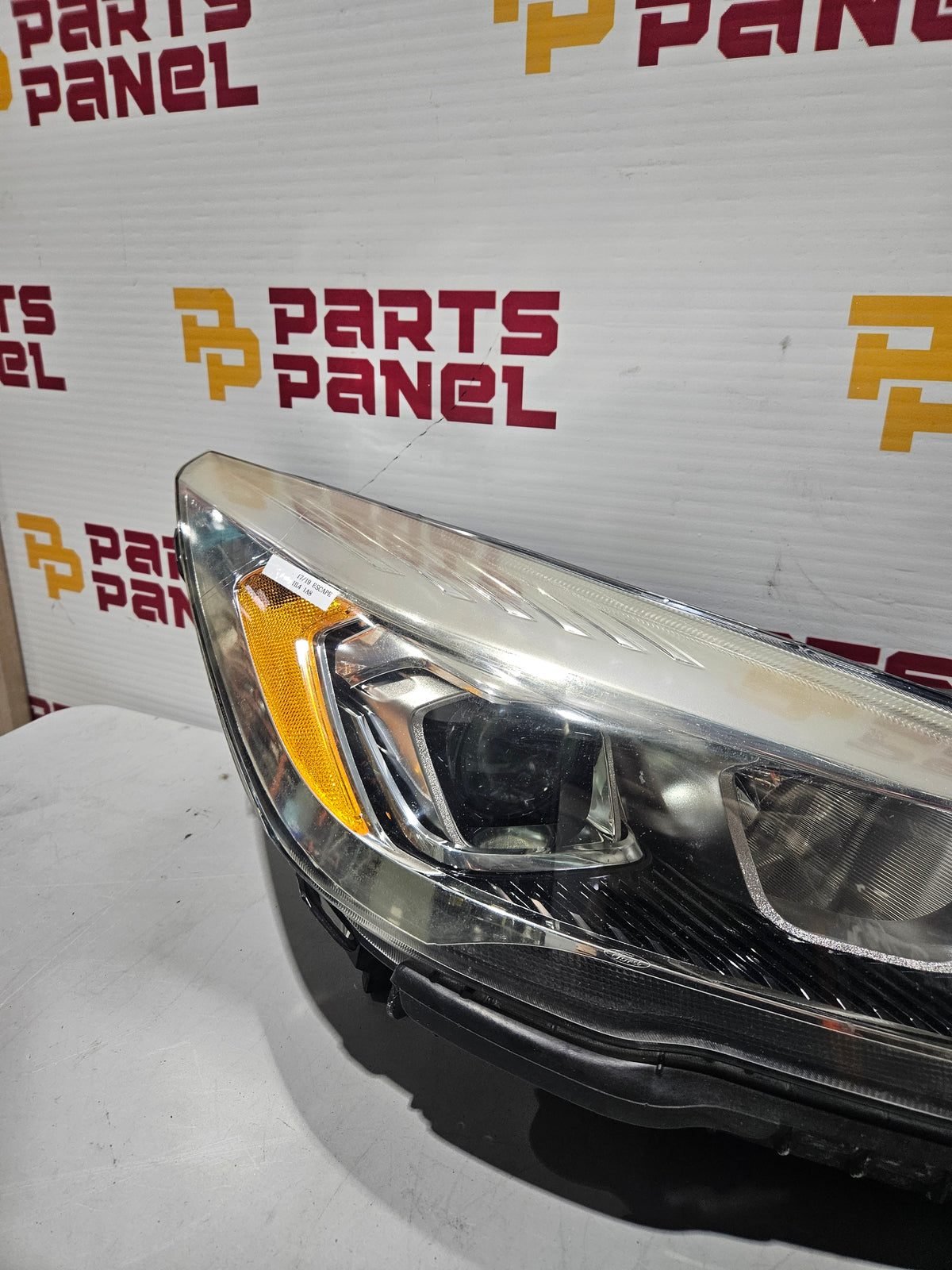 2017-2019 FORD ESCAPE PASSENGER SIDE HYBRID HEADLIGHT OEM USED GJ54-13W029-BF