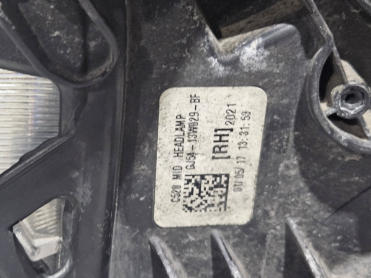 2017-2019 FORD ESCAPE PASSENGER SIDE HYBRID HEADLIGHT OEM USED GJ54-13W029-BF