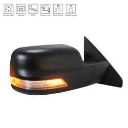2019 - 2022 RAM 1500 DOOR MIRROR RIGHT HAND POWER HEATED W/BLIND SPOT/POWER FOLD/SIGNAL/PUDDLE LAMP CH1321473 68276502AH