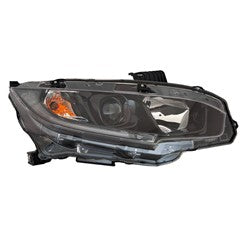 2019 - 2021 HONDA CIVIC SEDAN / HATCHBACK / COUPE HEAD LIGHT RIGHT HAND HALOGEN WITH BLACK BEZEL CAPA HO2503192C 33100TBAA31