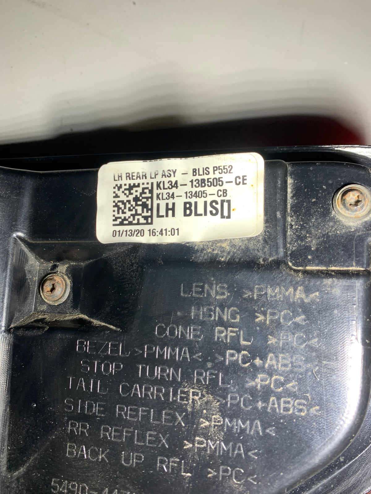 2018-2020 FORD F150 LEFT DRIVER SIDE TAIL LIGHT WITH LED BLIND SPOT OEM KL34-13B505-CE