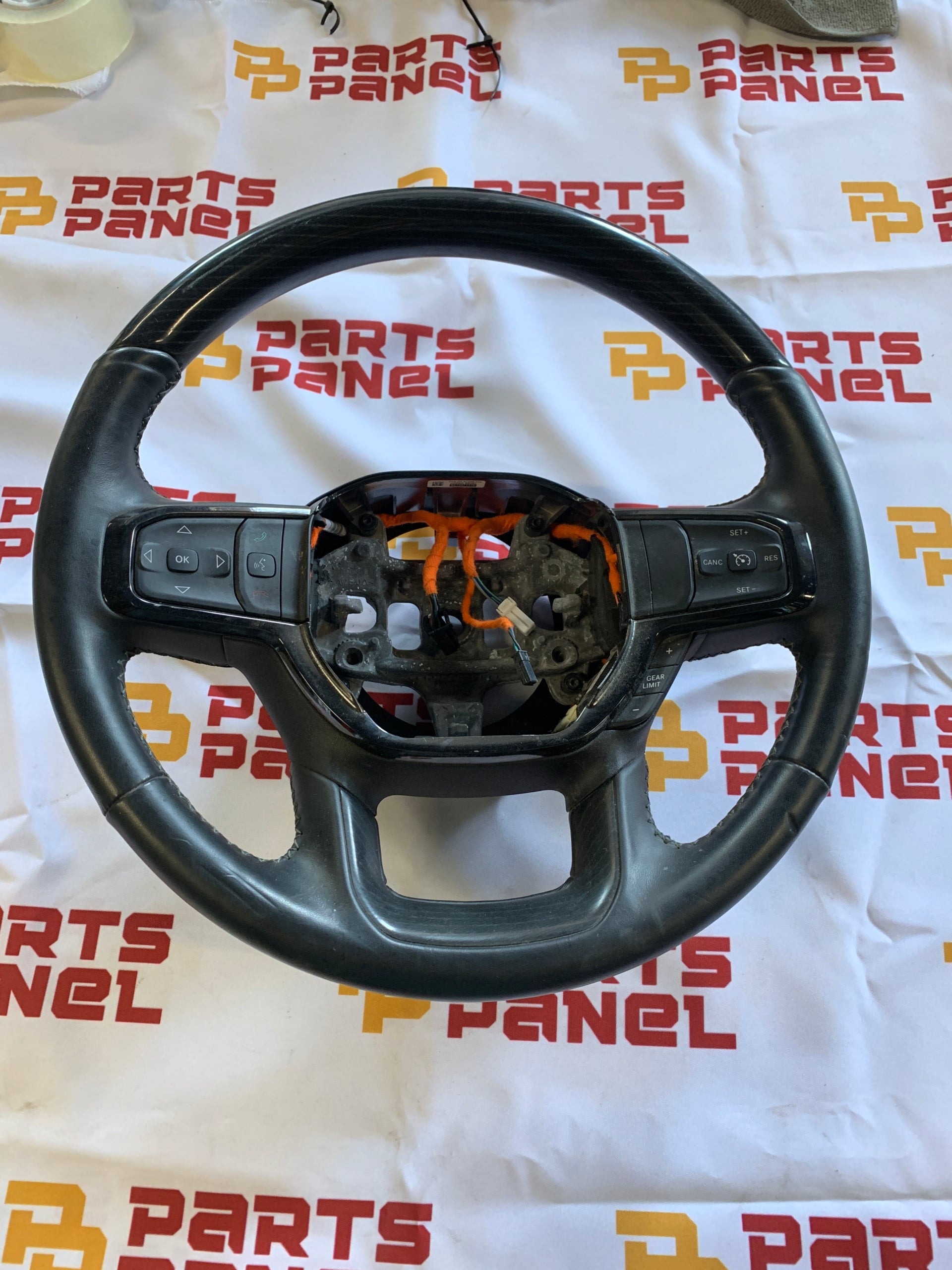 2022 - 2024 RAM 1500 LIMITED MIDNIGHT BLACK WOOD LEATHER STEERING WHEEL 7DS911X7AAR