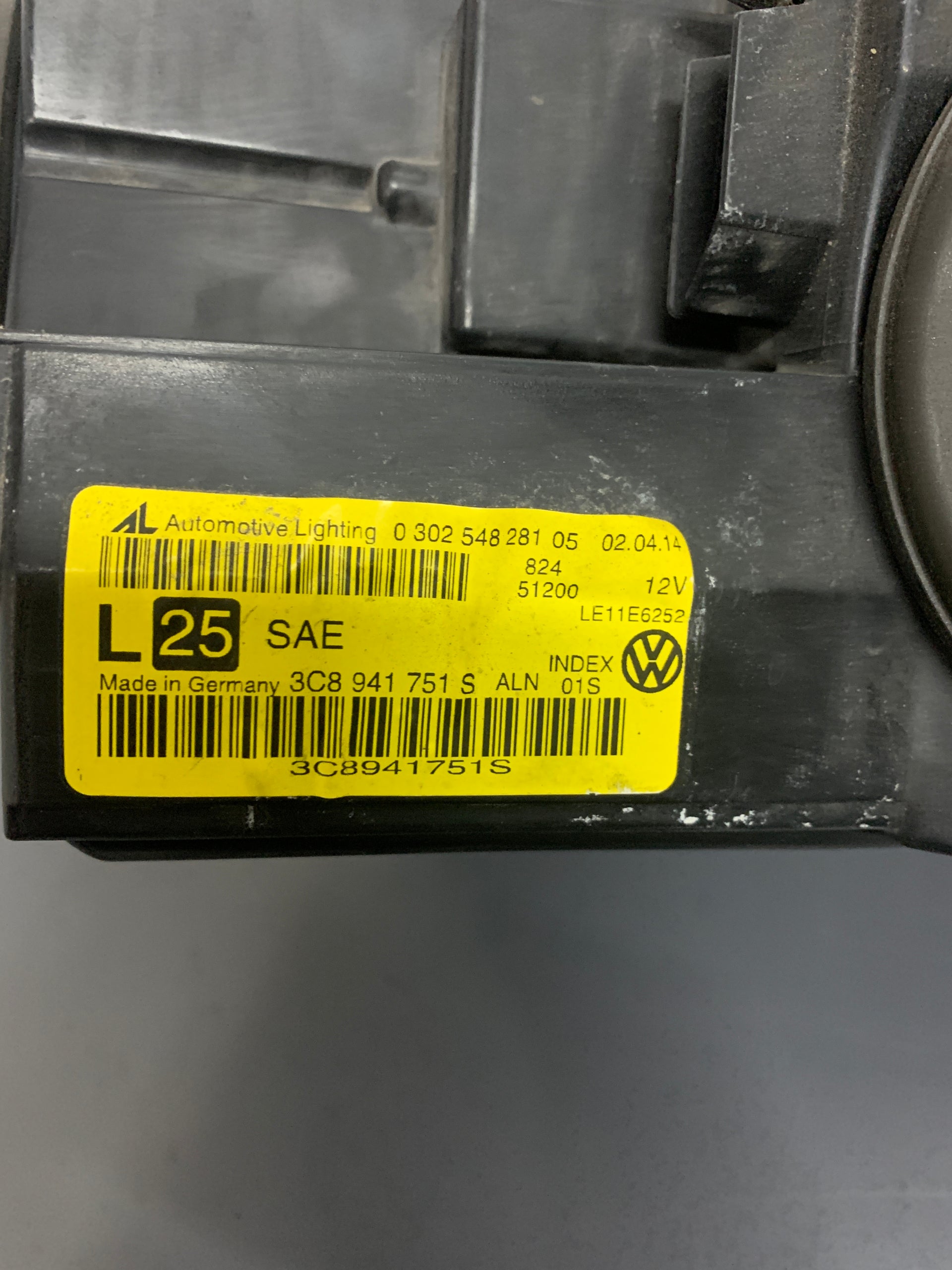 2013 - 2017 VOLKSWAGEN CC 3C8941751S DRIVER LH SIDE XENON HID HEADLIGHT 3C8941751S