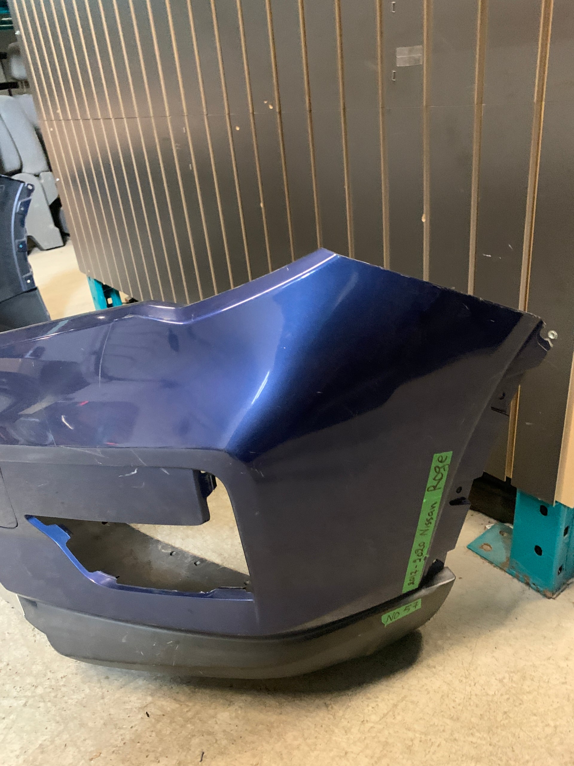 2017 - 2020 NISSAN ROGUE FRONT BUMPER IN BLUE OEM USED