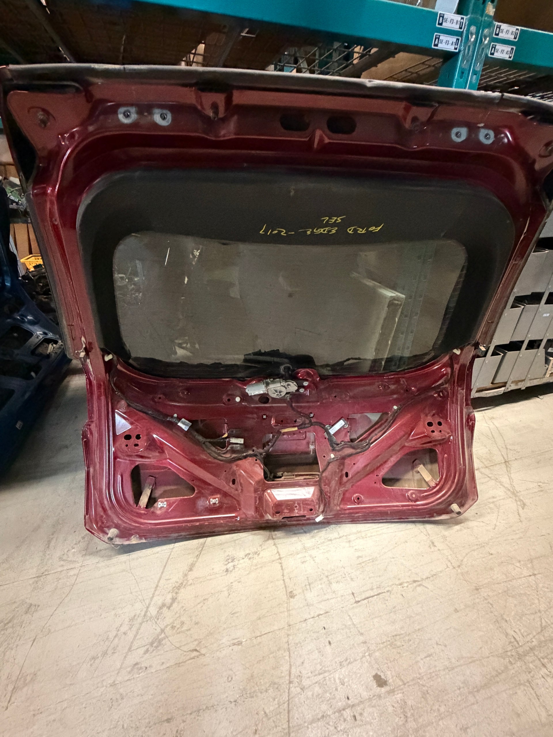 2015 - 2018 FORD EDGE TAILGATE / LIFTGATE RED OEM USED