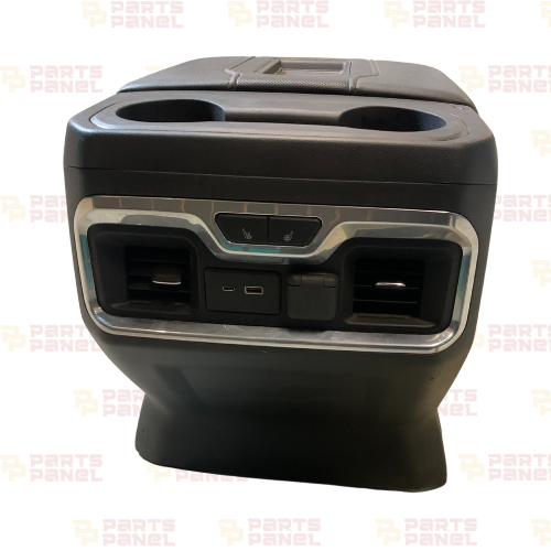 2019 - 2024 GMC SIERRA AT4 1500 / 2500 / 3500 CENTER LEATHER CONSOLE WITH WIRELESS CHARGING WITH HEAT SWITCH CONSOLE WITH WIRELESS CHARGING WITH HEAT SWITCH FITS 2019 - 2024 CHEVROLET SILVERADO 1500 / 2500 / 3500
