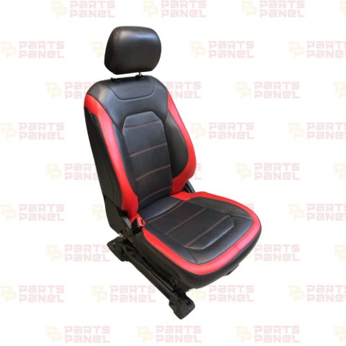 2015 - 2020 FORD F150 SPORT FRONT AND REAR LEATHER SEATS WITH CENTER CONSOLE RED AND BLACK CREW CAB