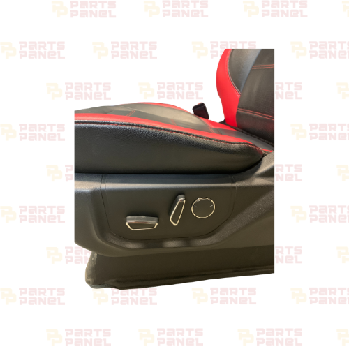 2015 - 2020 FORD F150 SPORT FRONT AND REAR LEATHER SEATS WITH CENTER CONSOLE RED AND BLACK CREW CAB