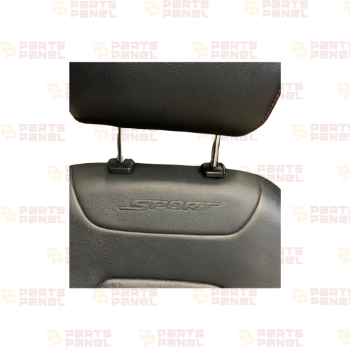 2015 - 2020 FORD F150 SPORT FRONT AND REAR LEATHER SEATS WITH CENTER CONSOLE RED AND BLACK CREW CAB