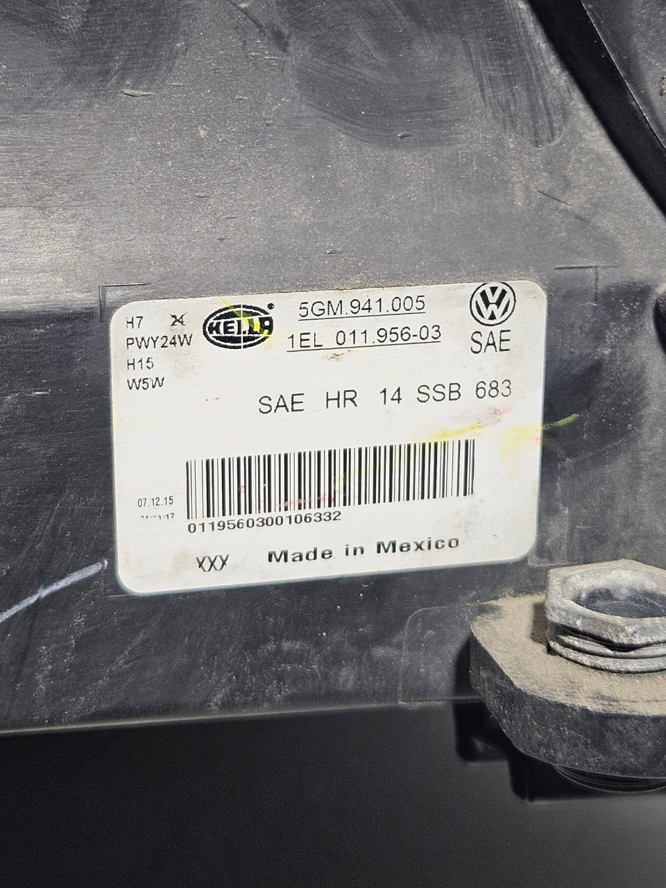 2015-2017 Volkswagen Golf Driver Side LH Headlight OEM