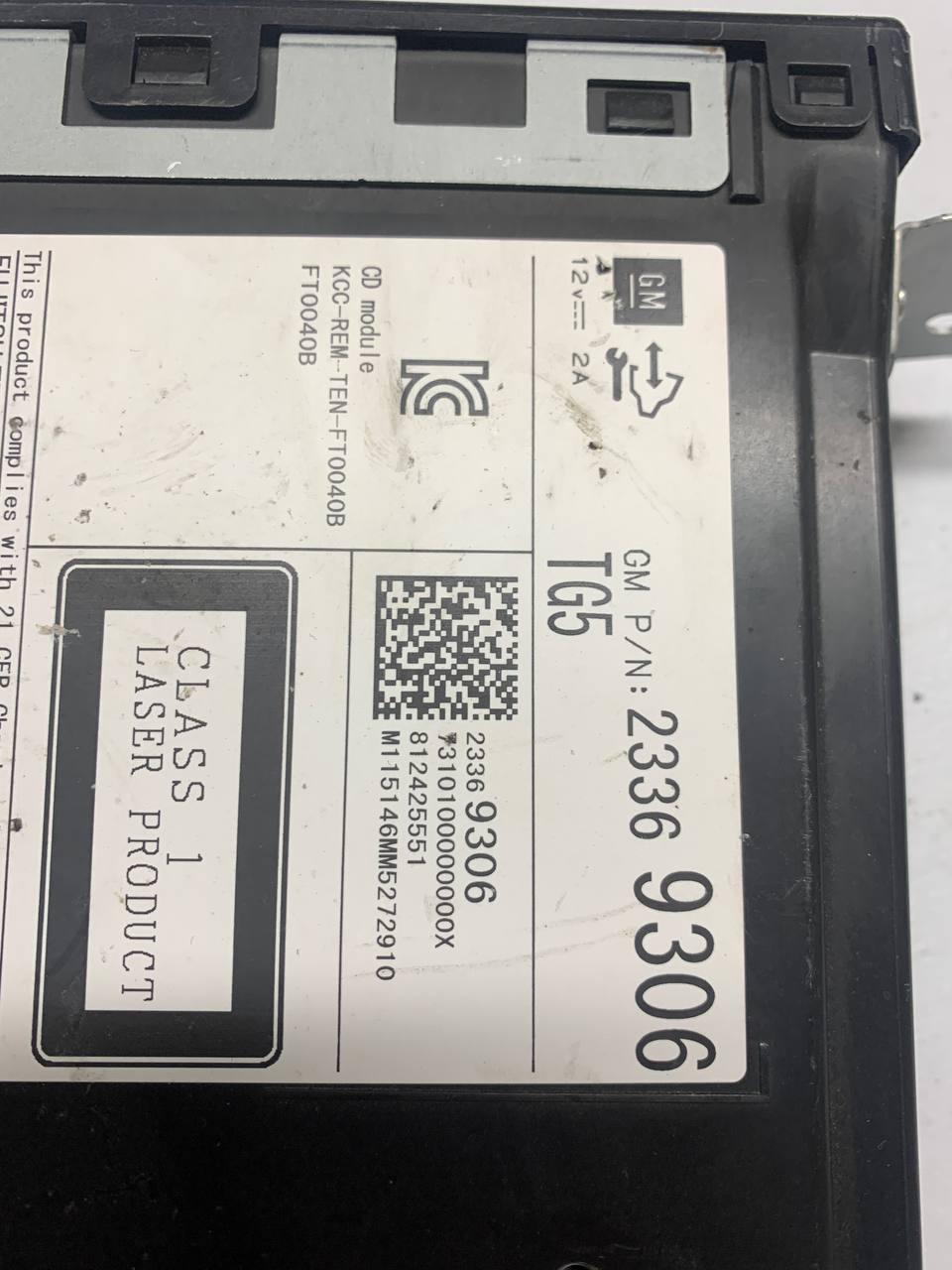 2015-2019 General Motors CD Player Module OEM