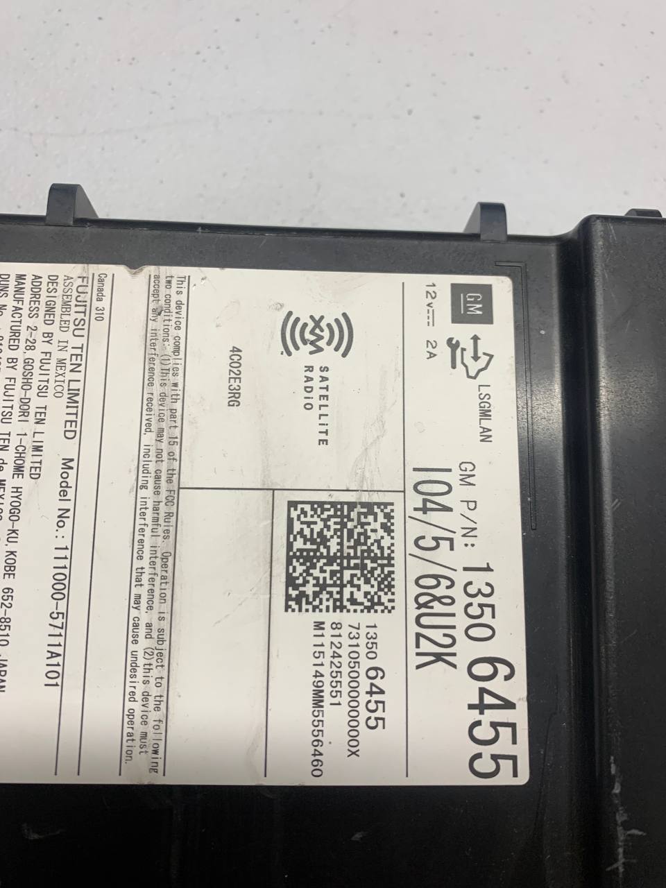 2007-2014 GM Satellite Radio Module OEM