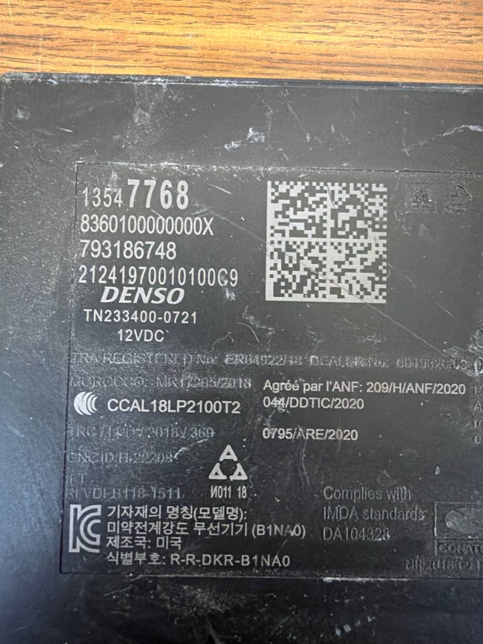 Body Control Module OEM 13547768