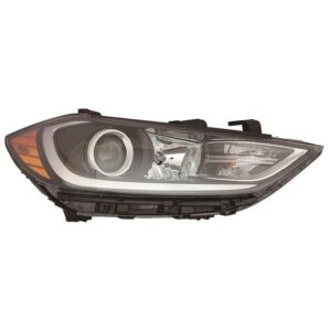 2017-2018 HYUNDAI ELANTRA PASSENGER SIDE HALOGEN HEADLIGHT ASSEMBLY HY2503210