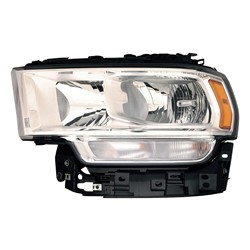 2019 - 2024 RAM 2500 / 3500 HEAD LAMP LEFT HAND HALOGEN CHROME BEZEL WITHOUT LOGO CAPA CH2502334C 68360177AD