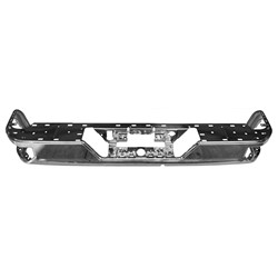 2020 - 2024 CHEVROLET SILVERADO 2500 / 3500 BUMPER FACE BAR REAR STEEL CHROME WITH OUT BLIND SPOTS/ SENSOR WITH SINGLE EXHAUST GM1102570