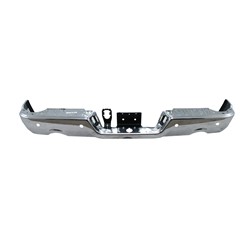 2013 - 2024 RAM 1500 BUMPER FACE BAR REAR WITH SENSOR WITH DUAL EXHAUST CHROME FINISH CAPA CH1102365C 68049859AB