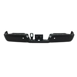 2013 - 2024 RAM 1500 BUMPER FACE BAR REAR PRIMED BLACK WITH PARK ASSIST SENSOR WITHOUT DUAL EXHAUST CH1102368 68049864AA 