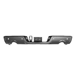 2013 - 2024 RAM 1500 BUMPER REAR ASSY BLACK PRIMED WITH SENSOR FOR 1500 WITH DUAL EXHAUST CH1102373 68049863AA