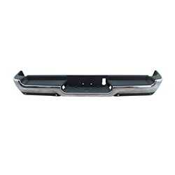 2019 - 2024 RAM 1500 BUMPER REAR ASSY CHROME FINISH SINGLE EXHAUST W/SENSOR WITHOUT ADVANCED PARK EXCLUDE REBEL/TRX CH1103157 68404388AB