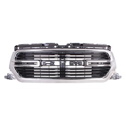 2019 - 2022 RAM 1500 GRILLE CHROME SURROUND W/BLACK BILLETS W/CAMERA LARAMIE/BIG HORN MODEL CH1200420 68412152AC