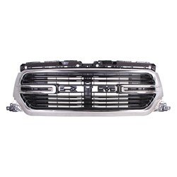 2019 - 2022 RAM 1500 GRILLE CHROME SURROUND W/BLACK BILLETS WITHOUT CAMERA LARAMIE/BIG HORN MODEL CH1200428 68404863AD