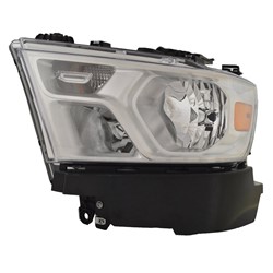 2019 - 2024 RAM 1500 HEAD LAMP LEFT HAND HALOGEN W/CHROME TRIM CAPA CH2502329C 68316081AG