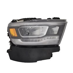 2019 - 2024 RAM 1500 HEAD LAMP RIGHT HAND LED CHROME BEZEL REFLECTOR TYPE WITHOUT LOGO HQ CH2503332 68533272AB