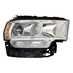 2019 - 2024 RAM 2500 / 3500 HEAD LAMP RIGHT HAND HALOGEN CHROME BEZEL WITHOUT LOGO HQ CH2503334 68360176AC