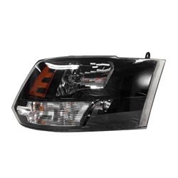 2013 - 2024 RAM 1500 HEAD LAMP RIGHT HAND HALOGEN STD TYPE WITH BLACK BEZEL HQ CH2519149 68270496AC