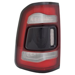 2019 - 2024 RAM 1500 TAIL LAMP LEFT HAND LED BLACK CENTER LENS/TRIM WITHOUT BLIND SPOT/LOGO CAPA CH2800216C 55112993AB