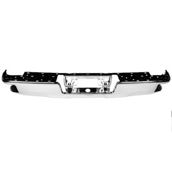 2014 - 2019 GMC SIERRA / DENALI / CHEVY SILVERADO 1500 BUMPER FACE BAR REAR CHROME WITH CORNER STEP WITHOUT SENSOR GM1102558U 23108142