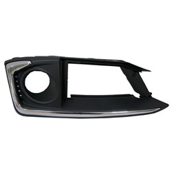 2019 - 2021 HONDA CIVIC SEDAN / COUPE FOG LIGHT BEZEL FRONT LEFT HAND BLACK WITH CHROME TRIM EX/TOURING MODEL HO1038148U 71185TBAK50