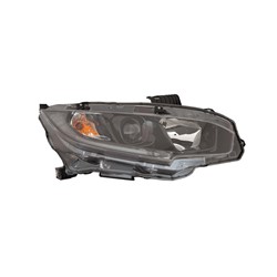 2019 - 2021 HONDA CIVIC SEDAN / COUPE / HATCHBACK HEAD LIGHT RIGHT HAND HALOGEN WITH BLACK BEZEL HO2503192U 33100TBAA31