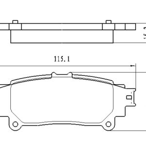 2014 - 2019 TOYOTA HIGHLANDER / SIENNA / LEXUS  BRAKE PADS SET REAR CERAMIC D1391