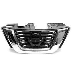 2017 - 2018 NISSAN ROGUE / HYBRID GRILLE GLOSSY BLACK WITH CHROME MOULDING/ CAMERA/SV PREMIUM PKG WITHOUT ADAPTIVE CRUISE NI1200281U 623106FL0B