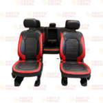 2015 – 2020 FORD F150 SPORT FRONT AND REAR LEATHER SEATS WITH CENTER CONSOLE RED AND BLACK CREW CAB