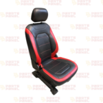 2015 – 2020 FORD F150 SPORT FRONT AND REAR LEATHER SEATS WITH CENTER CONSOLE RED AND BLACK CREW CAB