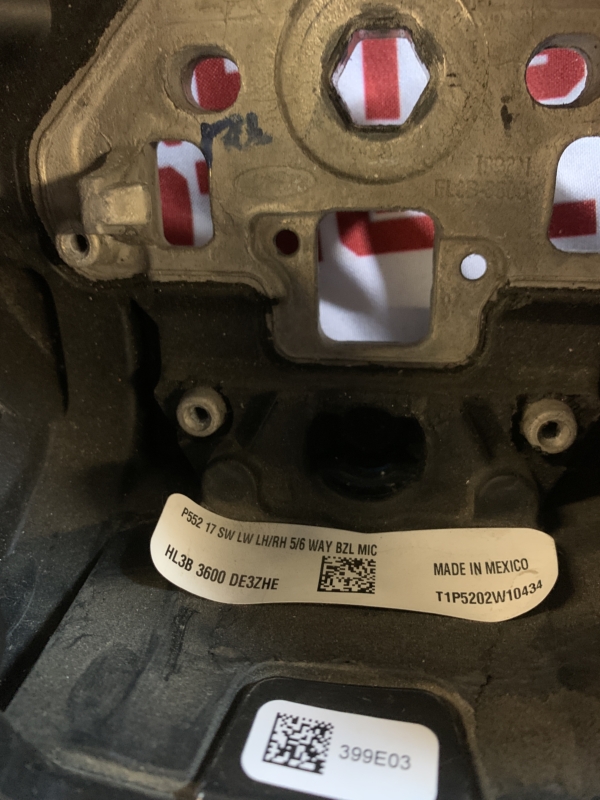 2016 – 2020 FORD F150 LEATHER STEERING WHEEL HL3B 3600 DE3ZHE