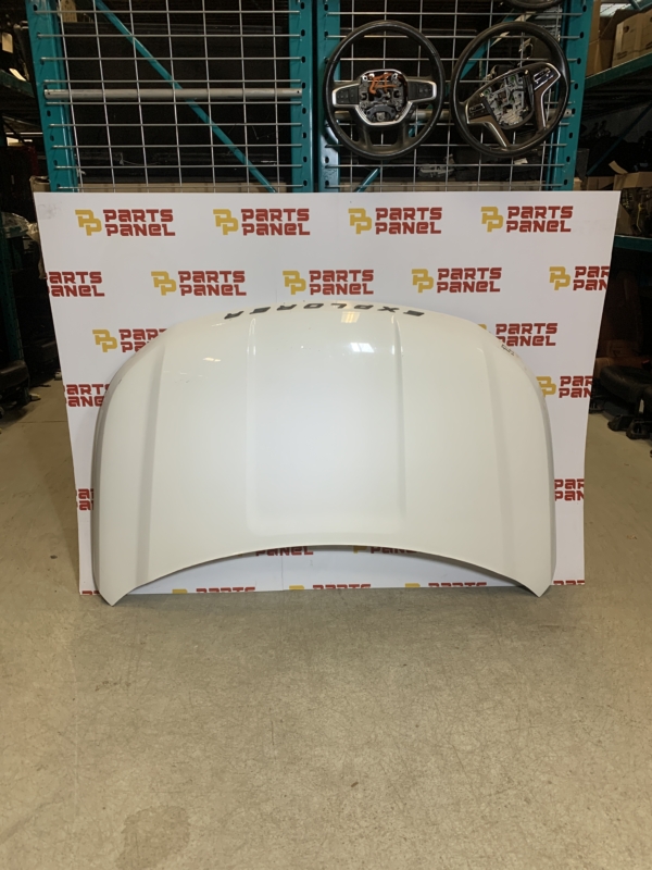 2011 - 2019 FORD EXPLORER WHITE OEM HOOD WITH EXPLORER LETTERS