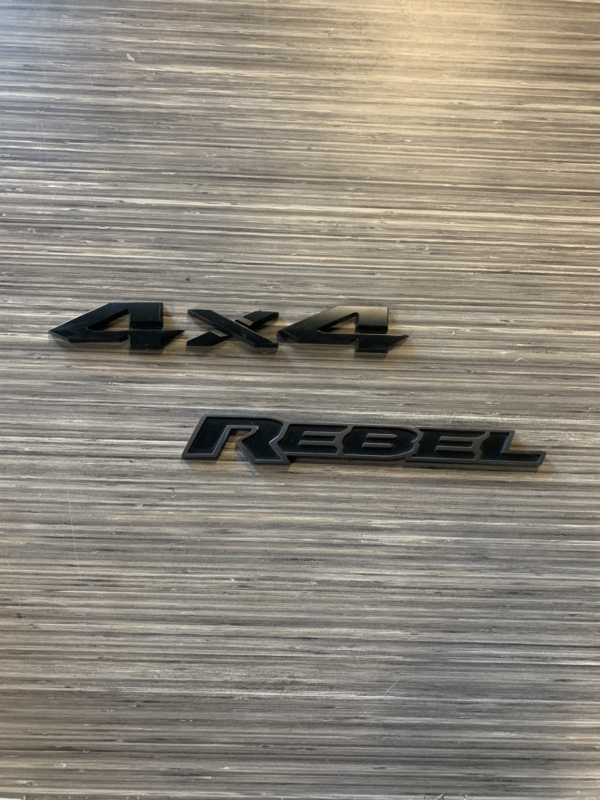 2019 - 2024 5TH GENERATION RAM 1500 REBEL TAILGATE 4X4 AND REBEL LETTER LOGO OEM