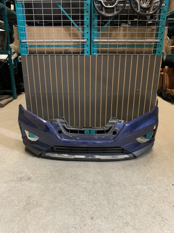 2017 - 2020 NISSAN ROGUE FRONT BUMPER IN BLUE OEM USED